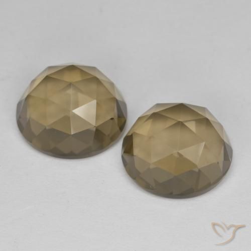 9.43ctw Naturel Brun moyen-léger Quartz fumé, ovale, VVS-VS