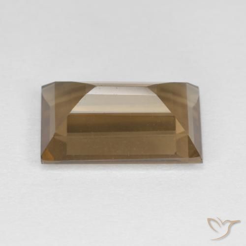 Quartz fumé Marron chaud naturelle Baquette, 3.49 ct, VVS-VS