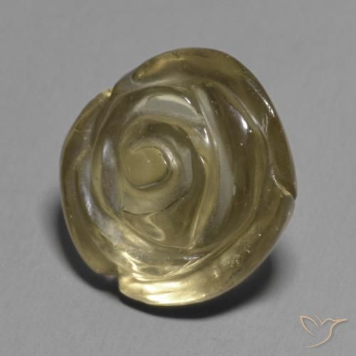 9.49ct Naturel Brun doré Quartz fumé, Taille Fleur, Transparent