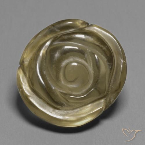 11.51ct Naturel Brun moyen Quartz fumé, Taille Fleur, Transparent