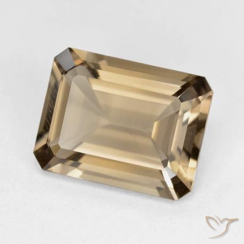 Quartz fumé Brun moyen-léger naturelle Octogone / coupe Émeraude, 5.56 ct, VVS-VS