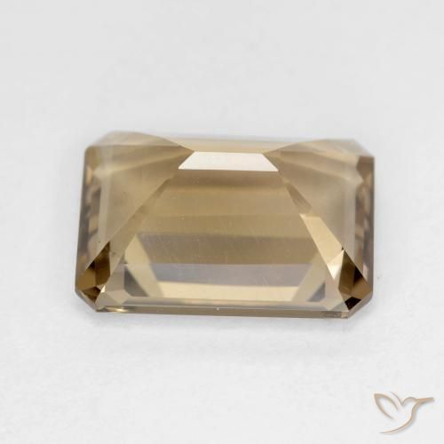 Quartz fumé Brun moyen-léger naturelle Octogone / coupe Émeraude, 5.56 ct, VVS-VS