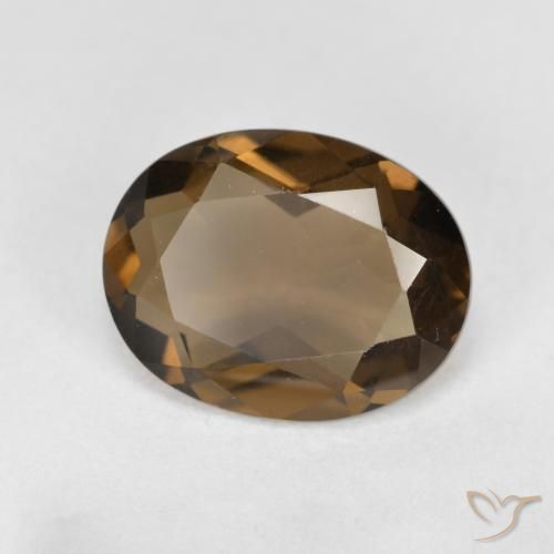 Quartz fumé Brun pain d'épices naturelle ovale, 3.08 ct, VS