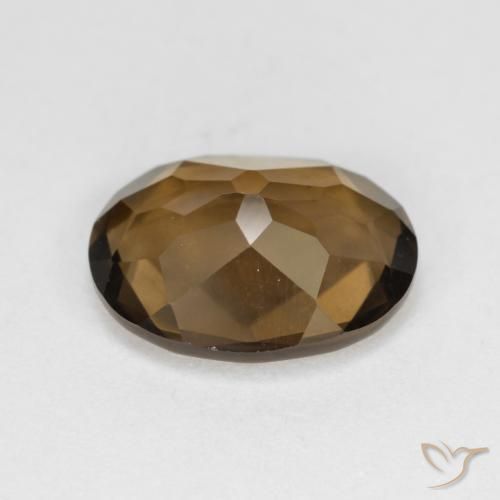 Quartz fumé Brun pain d'épices naturelle ovale, 3.08 ct, VS