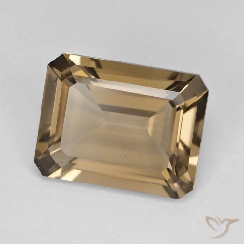 Quartz fumé Brun moyen-léger naturelle Octogone / coupe Émeraude, 5.51 ct, VVS-VS
