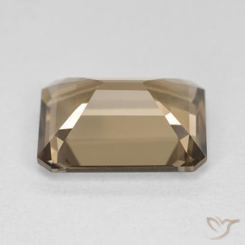 Quartz fumé Brun moyen-léger naturelle Octogone / coupe Émeraude, 5.51 ct, VVS-VS