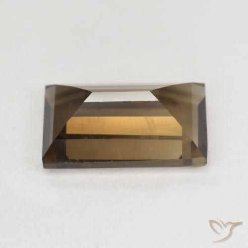 Quartz fumé Brun moyen-foncé naturelle Baquette, 3.58 ct, VVS