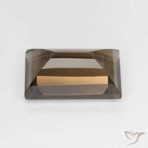 Quartz fumé Brun caryer naturelle Baquette, 3.67 ct, VVS