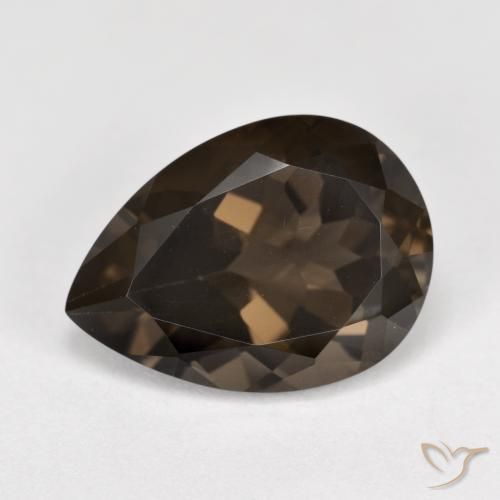 Quartz fumé Marron ambré naturelle En forme de poire, 6.28 ct, VS