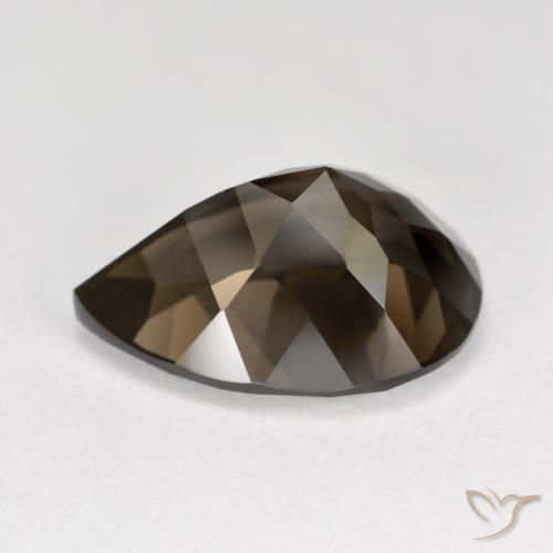 Quartz fumé Marron ambré naturelle En forme de poire, 6.28 ct, VS