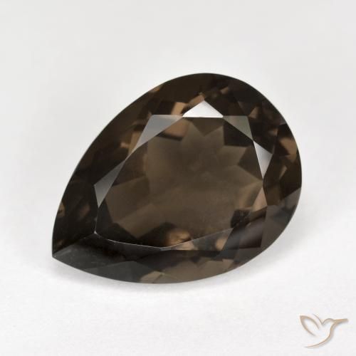 6.48ct Naturel Brun Quartz fumé, En forme de poire, VS