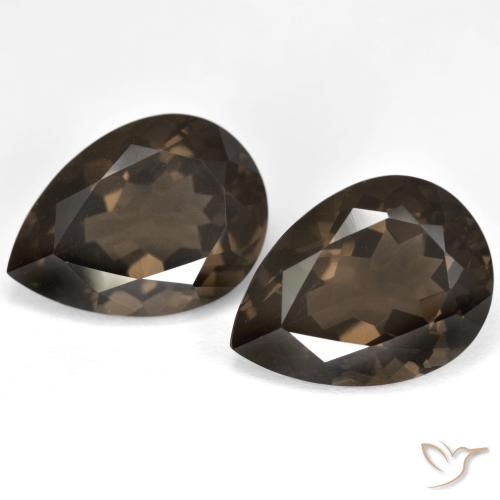 13.37ctw Naturel Brun moyen-foncé Quartz fumé, En forme de poire, VVS-VS