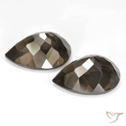 Shop natural 13.37ct Brun moyen-foncé Quartz fumé gems, En forme de poire, from Brésil at GemSelect. In stock, global shipping!