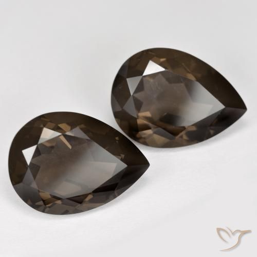 Shop natural 12.60ct Brun Quartz fumé gems, En forme de poire, from Brésil at GemSelect. In stock, global shipping!