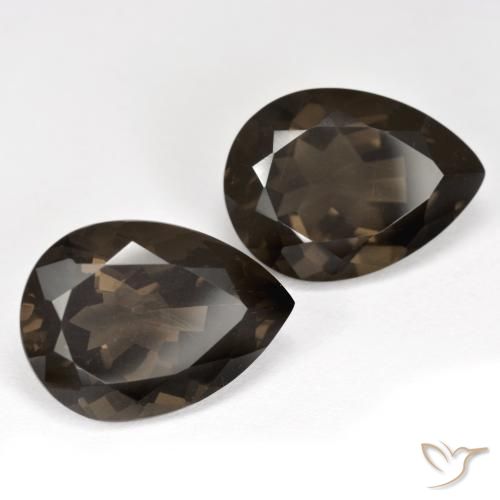 Shop natural 12.85ct Brun Quartz fumé gems, En forme de poire, from Brésil at GemSelect. In stock, global shipping!