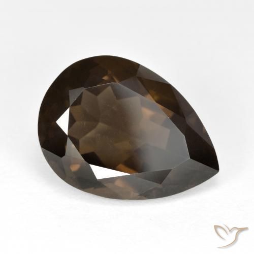 6.74ct Naturel Brun Quartz fumé, En forme de poire, VVS-VS