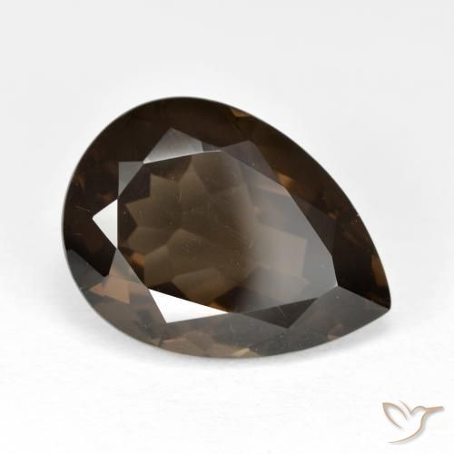 6.79ct Naturel Brun moyen Quartz fumé, En forme de poire, VVS-VS