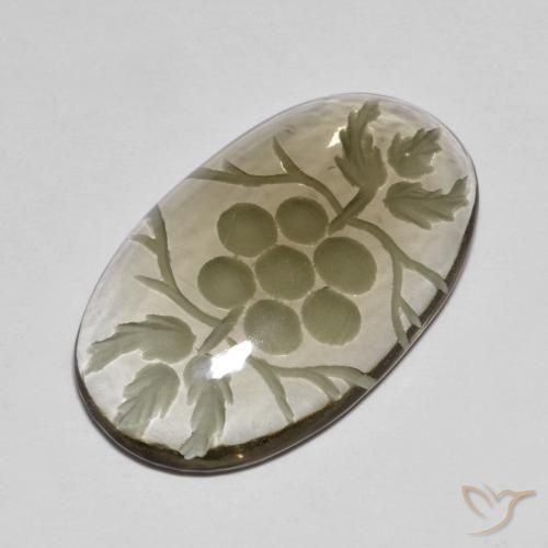 Quartz fumé Marron très clair naturelle ovale, 28.18 ct, Transparent