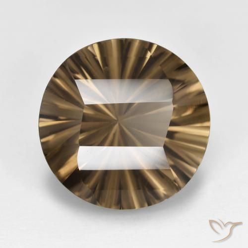 7.77ct Naturel Brun moyen-léger Quartz fumé, Tour, VVS-VS