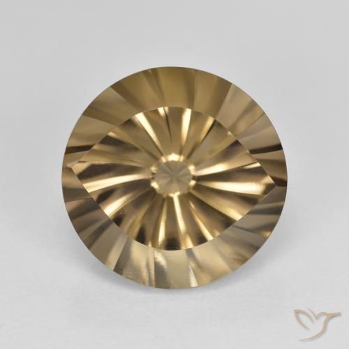 5.42ct Naturel Marron chaud Quartz fumé, Tour, VVS