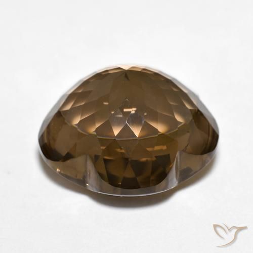 Quartz fumé Marron chaud naturelle Taille Fleur, 13.07 ct, Transparent
