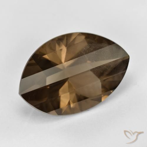 Quartz fumé Marron chaud naturelle Marquise, 9.76 ct, VS