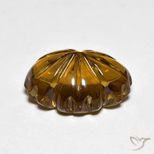 Quartz fumé Brun moyen-léger naturelle Taille Fleur, 6.51 ct, Transparent