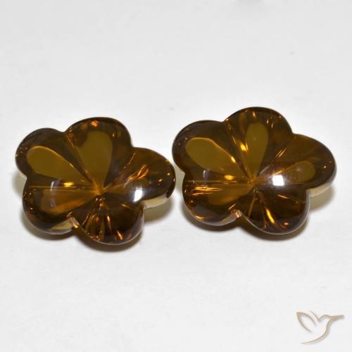 Shop natural 19.11ct Marron chaud Quartz fumé gems, Taille Fleur, from Brésil at GemSelect. In stock, global shipping!