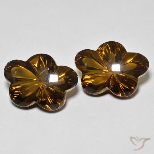 Shop natural 12.37ct Brun moyen-foncé Quartz fumé gems, Taille Fleur, from Brésil at GemSelect. In stock, global shipping!