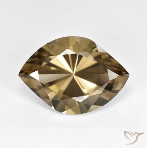 7.22ct Naturel Marron clair Quartz fumé, Marquise, VS