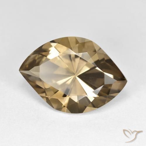 Quartz fumé Marron chaud naturelle Marquise, 7.22 ct, VS