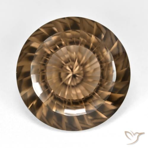 15.46ct Naturel Brun moyen Quartz fumé, Tour, VVS-VS