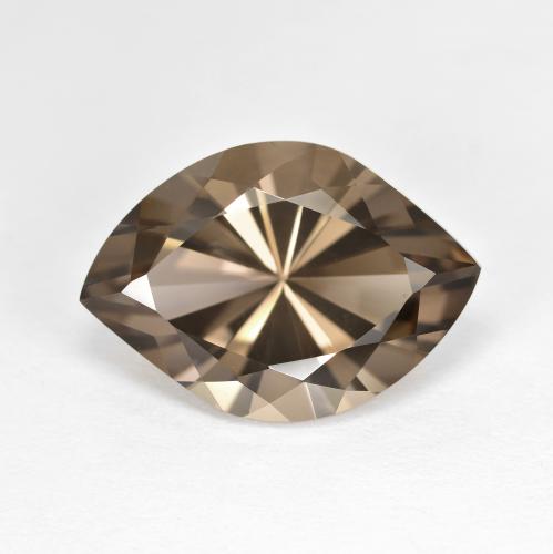 Quartz fumé Marron chaud naturelle Marquise, 7.35 ct, VVS