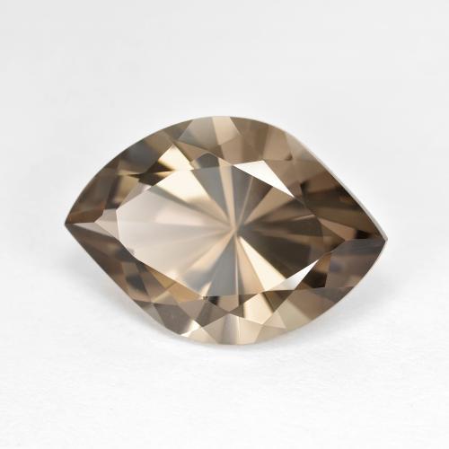 Quartz fumé Marron chaud naturelle Marquise, 7.35 ct, VVS