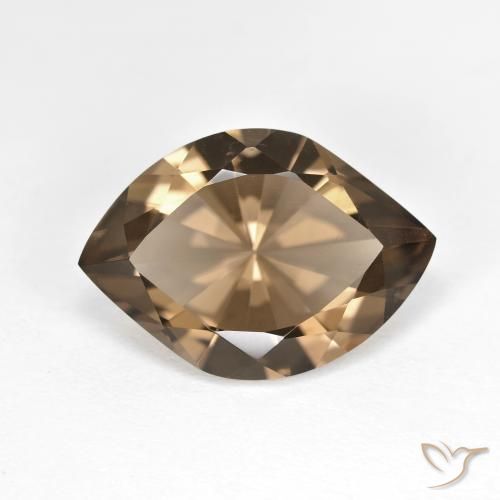 6.45ct Naturel Marron chaud Quartz fumé, Marquise, VVS-VS