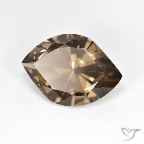 Quartz fumé Marron chaud naturelle Marquise, 6.45 ct, VVS-VS