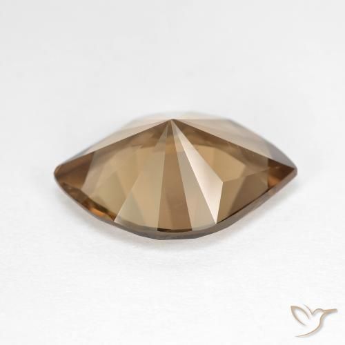 Quartz fumé Marron chaud naturelle Marquise, 6.45 ct, VVS-VS