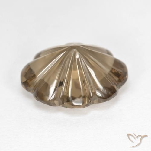 Quartz fumé Brun terreux léger naturelle Taille Fleur, 6.82 ct, VVS-VS