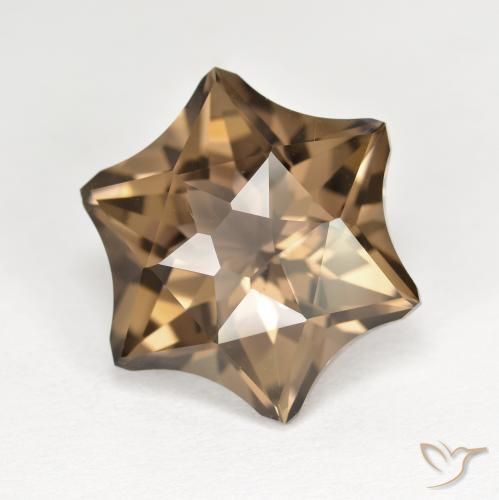 Quartz fumé Marron chaud naturelle Fantaisie, 9.22 ct, VVS