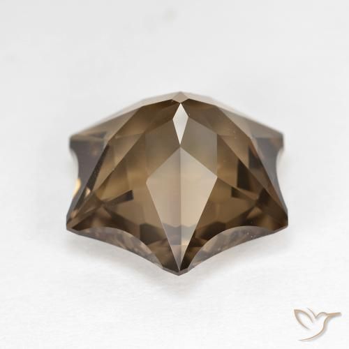 Quartz fumé Moka léger naturelle Fantaisie, 9.61 ct, VVS