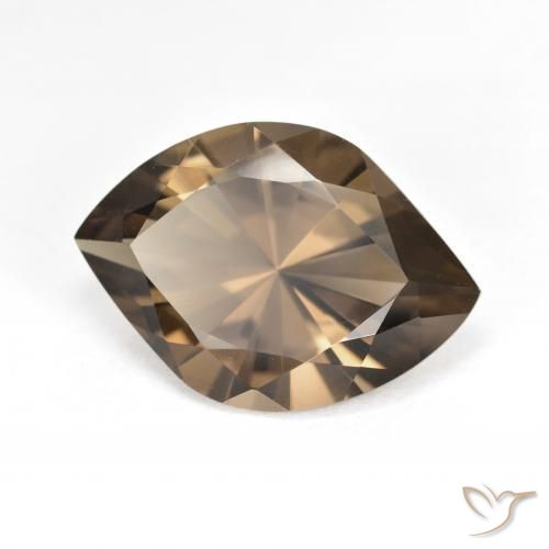 Quartz fumé Brun moyen-léger naturelle Marquise, 6.89 ct, VVS