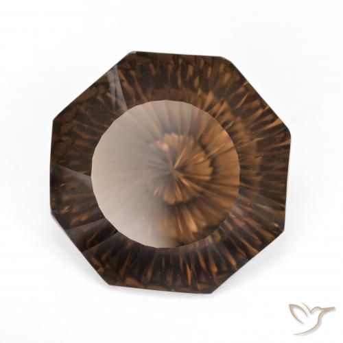 Quartz fumé Brun naturelle Octogone / coupe Émeraude, 8.20 ct, VVS-VS