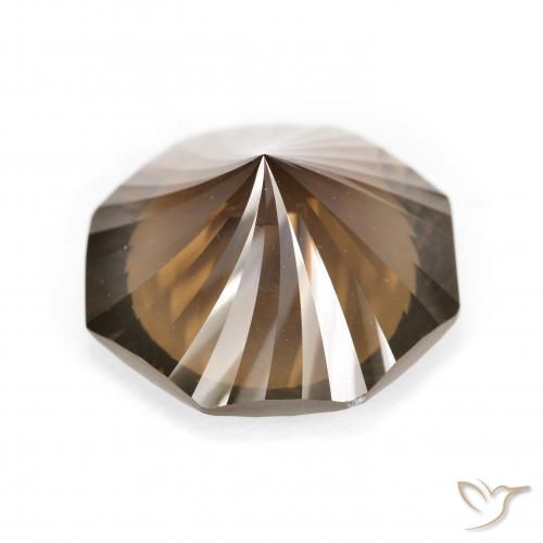 Quartz fumé Brun naturelle Octogone / coupe Émeraude, 8.20 ct, VVS-VS