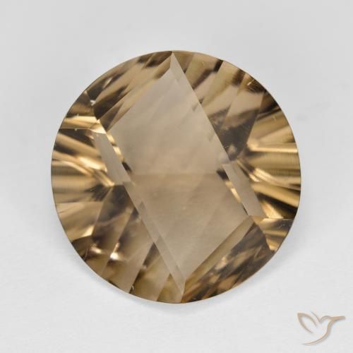 9.26ct Naturel Marron chaud Quartz fumé, Tour, VVS-VS