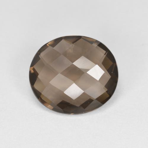 Quartz fumé marron naturelle coupe ovale, 1,72 ct, VVS-VS