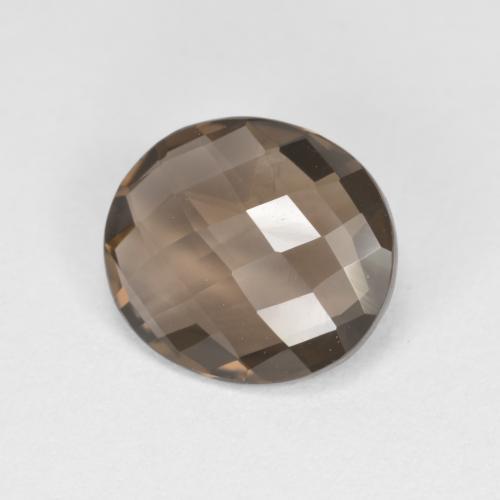 Quartz fumé marron naturelle coupe ovale, 1,72 ct, VVS-VS