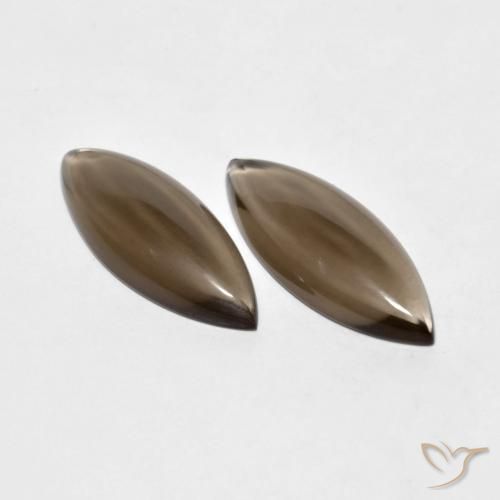 11.08ctw Naturel Brun caryer Quartz fumé, Marquise, Transparent