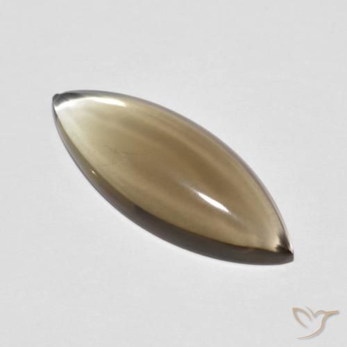 5.64ct Naturel Moka léger Quartz fumé, Marquise, Transparent