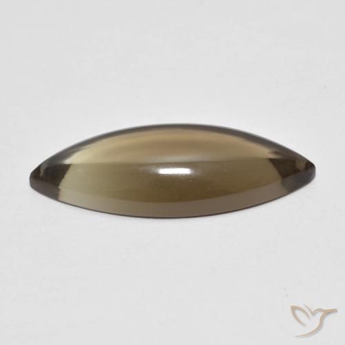 Quartz fumé Moka léger naturelle Marquise, 5.64 ct, Transparent