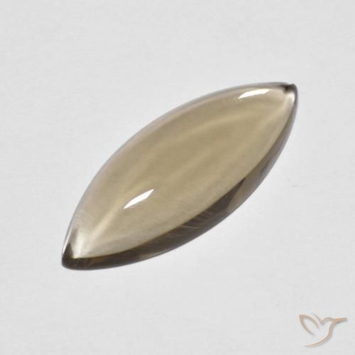 5.63ct Naturel Marron chaud Quartz fumé, Marquise, Transparent